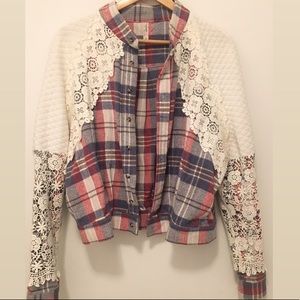 Free People unique oversized overshirt shacket
